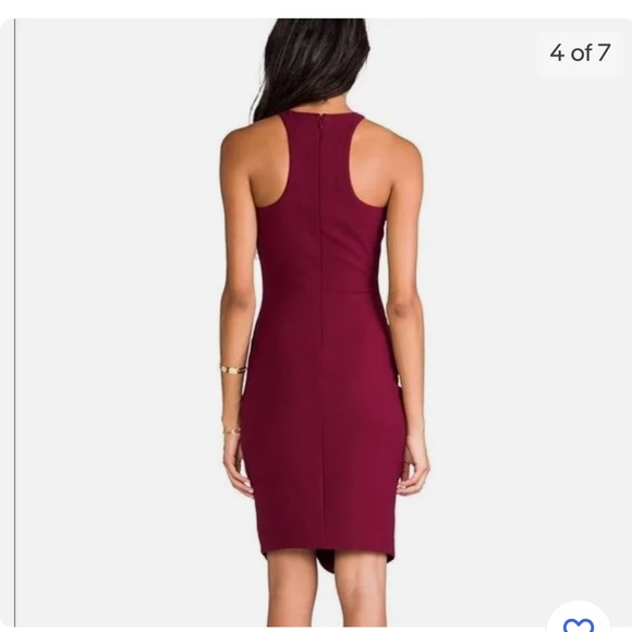 Elizabeth and James Bardot dress- size 0 in crimson - Picture 2 of 12